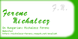 ferenc michalecz business card